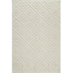 Tapis beige – motif art déco en relief, 120x180 cm ISTANBUL
