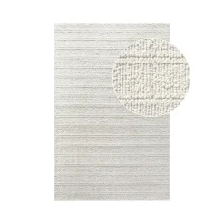Tapis blanc ivoire en laine tuftée main 200x300 cm FEZ