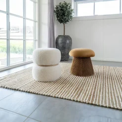 Tapis bohème en jute et laine texturé 200x300 cm FEZ