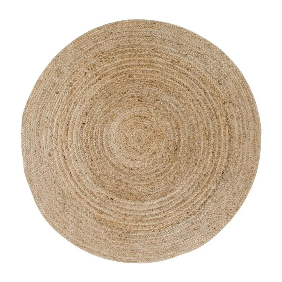 Tapis bohème en jute tressée - forme ovale, déco naturelle FEZ