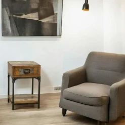 Tête de Lit en Hévéa recyclé coloré et métal 165x120cm LOFT COLORS