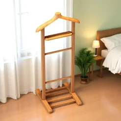 Valet de chambre blanc avec plateau vide-poches SITIA