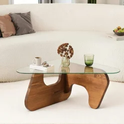 Valet de chambre double - bois marron, vide-poches SITIA